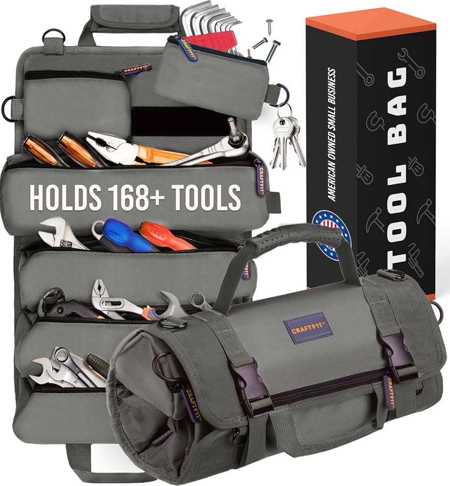 CRAFT911 Durable Tool Bag Organizers w/Detachable 6 Tool
